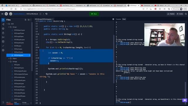 OCE Java I - static String toString(array) смотреть онлайн