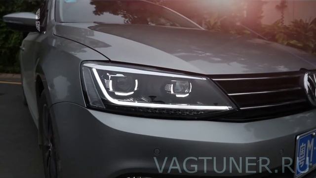 Передняя LED оптика Volkswagen Jetta 6 смотреть онлайн
