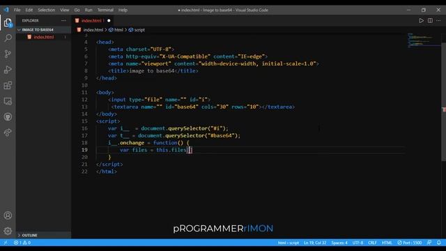 image to base64 decoder in javascript | programmerRimon | 2021 new video смотреть онлайн