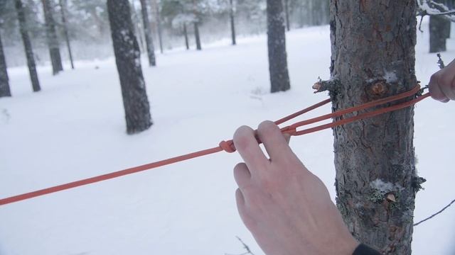 Грузовой узел, узел натяжения / Как натянуть веревку прочно + мой фейл #узлы