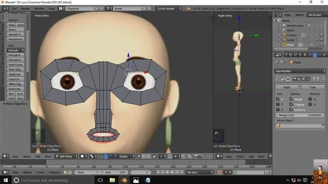 Blender Character Modeling Female tutorial 1 of 10 смотреть онлайн