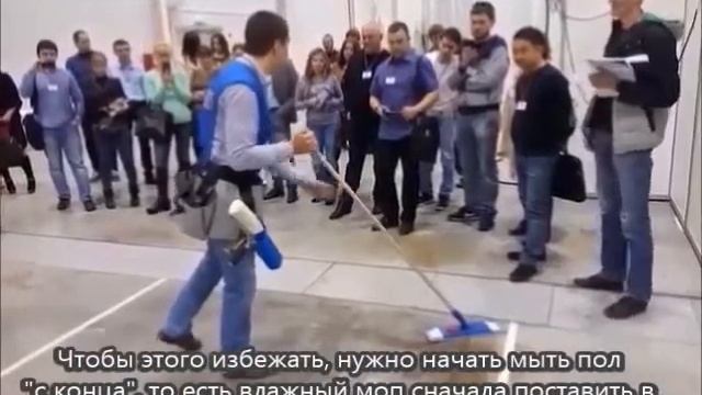 Правила влажной уборки твердых полов на примере продукции РОСМОП. Профессиональный клининг. смотреть онлайн