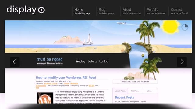 Wordpress Theme for Business Website: Display 3 in 1 (3D Image slideshow) смотреть онлайн