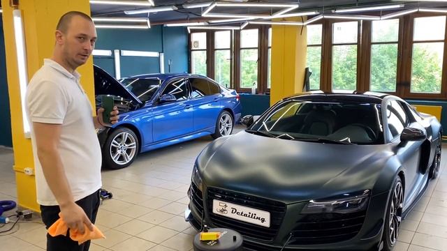 Как работает керамика на пленке | AUDI R8 V10 | Gliss pro Graphene смотреть онлайн