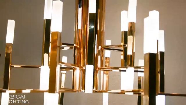 Modern Rose Gold Metal Living Room Hotel Project LED Pendant Chandelier Lights Lighting смотреть онлайн