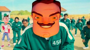 ИГРА В КАЛЬМАРА С ПОДПИСЧИКАМИ!ПРИВЕТ СОСЕД ЧЕМПИОН!CRAB GAME ПАРОДИЯ НА SQUID GAME!УГАР!ШОУ ХРИПЛЫХ