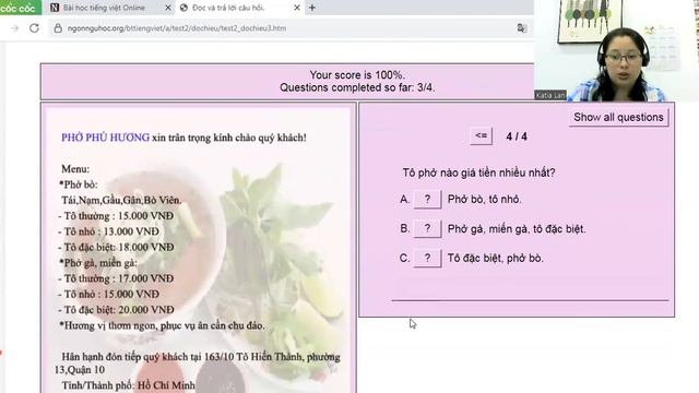 Тест 2 на уровень вьетнамского (А) смотреть онлайн