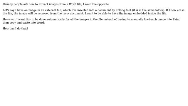 How can I embed all linked images into a .docx file? смотреть онлайн