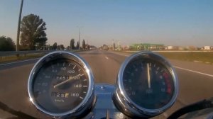 Work ride on Honda VRX400, 0-100 acceleration and almost the max :)