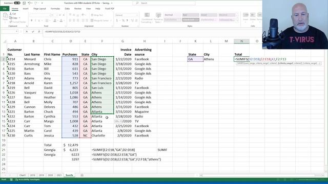 The SUMIFS function in Excel is used to sum multiple criteria by Chris Menard смотреть онлайн