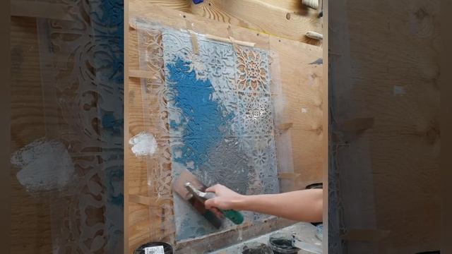 Винтажный трафарет. Декоративная штукатурка своими руками смотреть онлайн