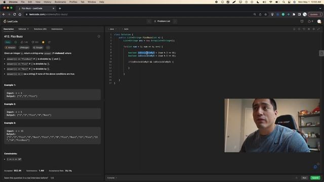 LeetCode: 412 Fizz Buzz - JAVA смотреть онлайн