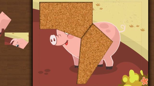 🐖 Pig Shape Matching Jigsaw Puzzle 🧩 - Animal Jigsaw Puzzle Toddlers Walkthrough смотреть онлайн