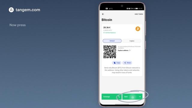 Как отправить криптовалюту с Tangem Wallet