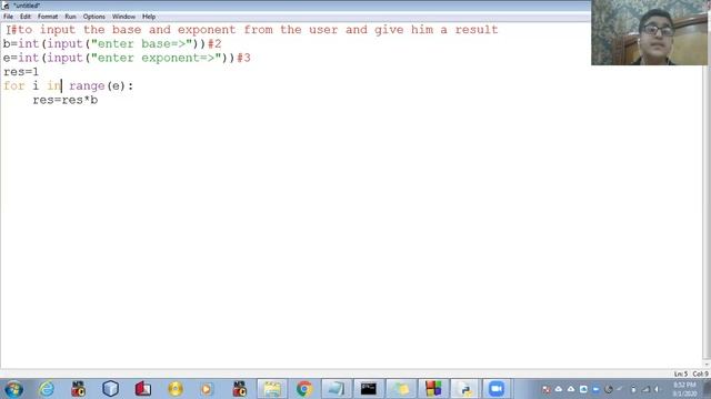 Python = input the number and get base and exponent смотреть онлайн