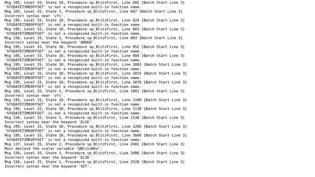 Databases: sp_BlitzFirst doesnt work on SQL Server 2005 смотреть онлайн