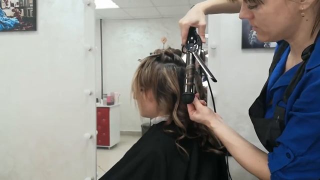 Локоны на средние волосы. Пляжные локоны.