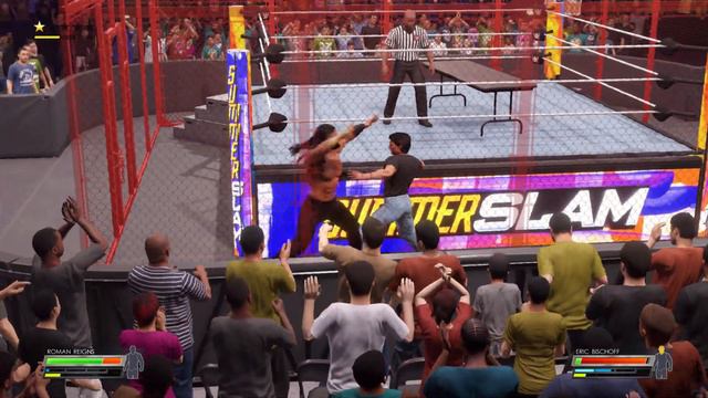 Wwe 2k22 Roman Reigns vs Eric Bischoff (Hell in a cell )Legend Difficulty ⭐✨ Match смотреть онлайн
