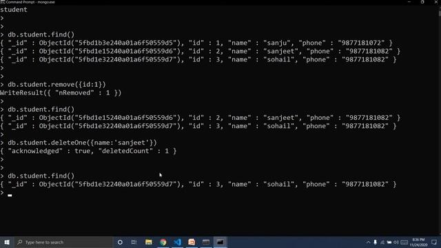#8 MongoDB Delete Documents смотреть онлайн