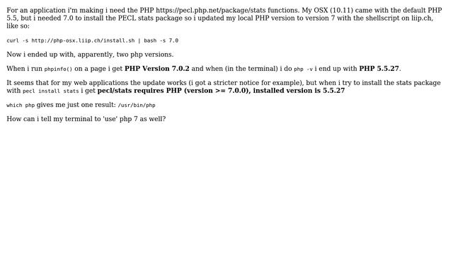 Unintended multiple PHP versions on OSX смотреть онлайн