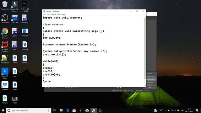 How to print palindrome number in Java || How to print Reverse number in Java смотреть онлайн