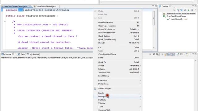 CAN WE START A DEAD THREAD IN JAVA DEMO смотреть онлайн