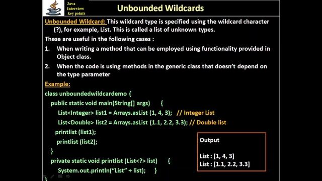 392. Java Generics - Unbounded Wildcards смотреть онлайн