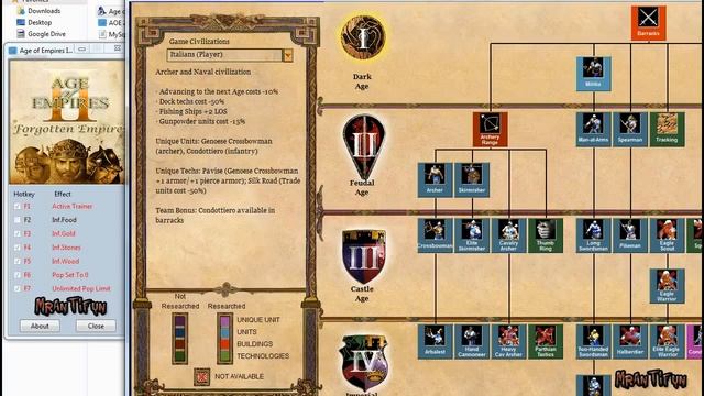 Age of Empires II HD The Forgotten "Cheats+6 , trainer +6" V3.0.1521.0 смотреть онлайн