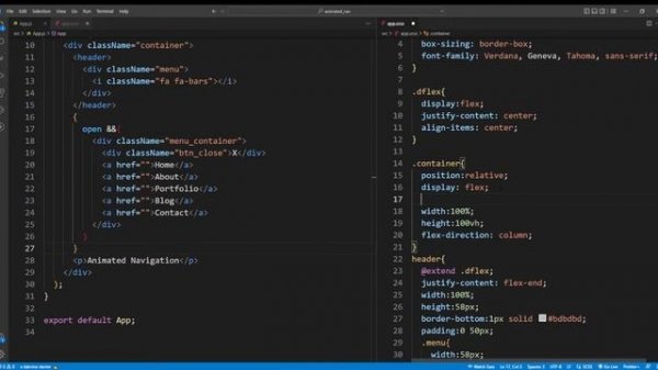 Create A Full Screen Navbar With Animation Effect Using React js and Framer Motion | Animated Menu