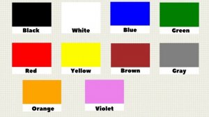 Цвета на английском