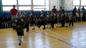 Смотр строя и песни в детском саду Юные Солдаты Маршируют