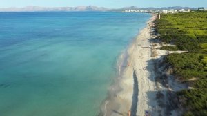#mallorca #beaches #майорка Playa de Muro Mallorca 4K flight