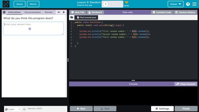 Code.org Lesson 9.1 Random | Tutorial with Answers | Unit 4 Computer Science A смотреть онлайн