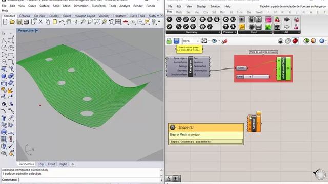Grasshopper - Pabellón con con Kangaroo #grasshopper3d #rhinoceros3dkangaroo #rhino3d #formfinding смотреть онлайн