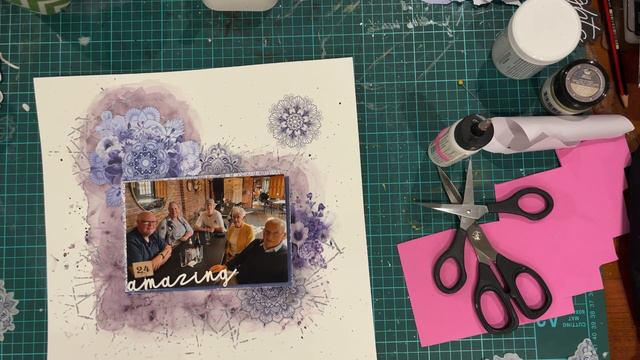 Scrapbooking process video #40 - using Uniquely Creative Moody Blues for Embellish it смотреть онлайн