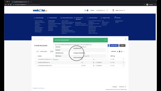 DirectAdmin - aanmaken mailbox/emailadres en wijzigen wachtwoord смотреть онлайн