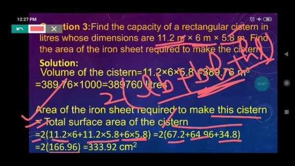 Volume And Surface Area Of Solids(Part-2)