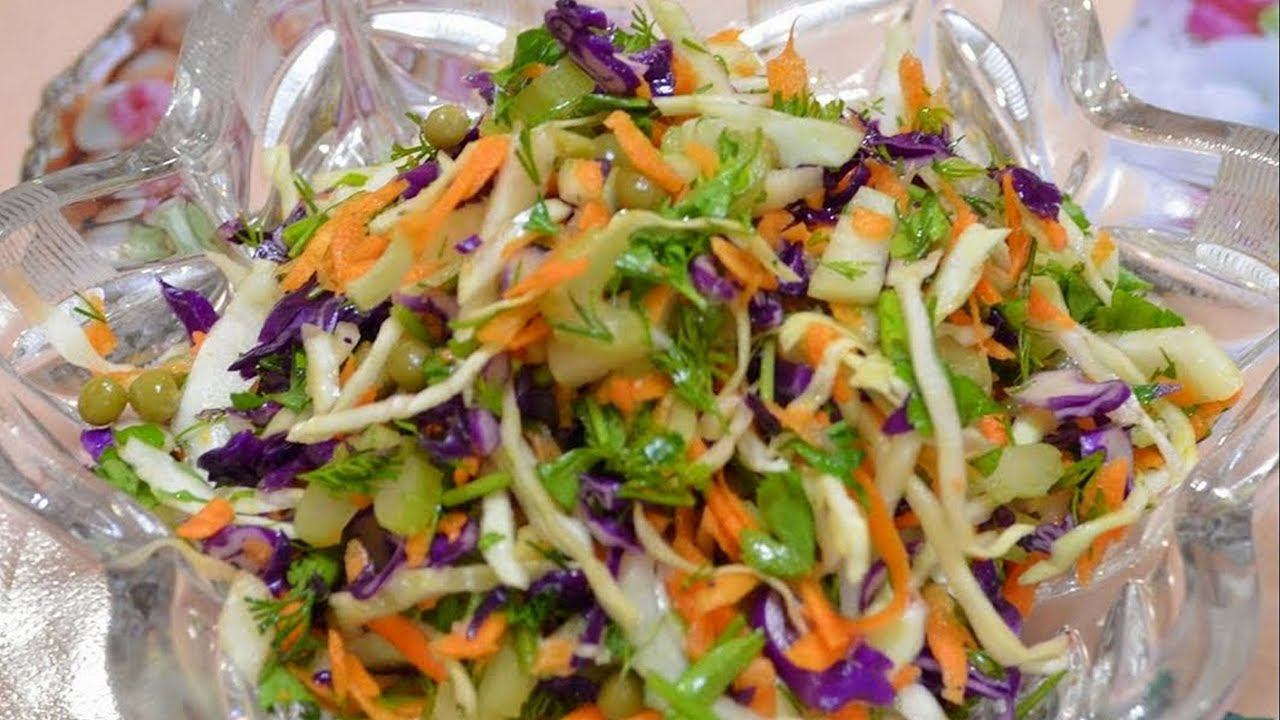 Салат из свежей капусты или как приготовить вкусный салат. смотреть онлайн