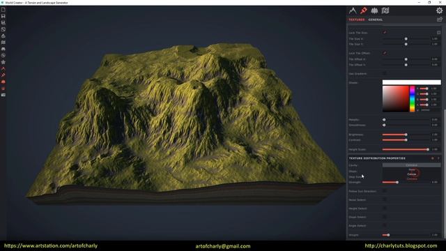 World Creator 2. Texturing the landscape and texture settings. смотреть онлайн