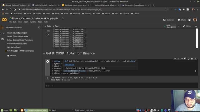 Build a Trading Bot Part 4: Binance, Python, Google Colab, Financial Indicators смотреть онлайн