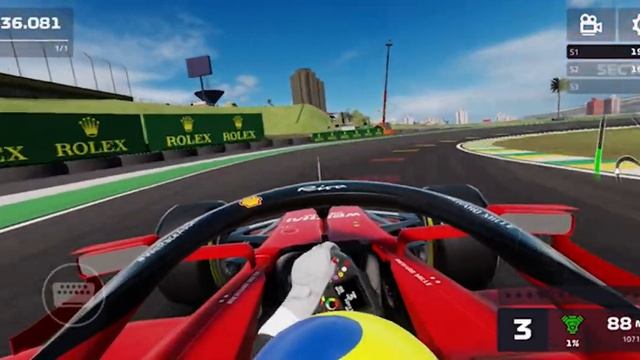 F1 Mobile Racing | Interlagos ?? Hotlap 1:14 w/1,004 hp Ferrari Career Mode (Tips in description) смотреть онлайн