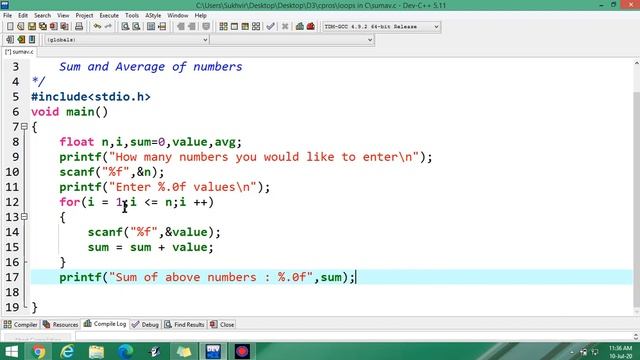 Loops in C Programming Part 16 : Sum and Average of Numbers смотреть онлайн