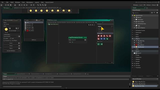 Game Maker Studio 2: Pacman! (drag and drop) смотреть онлайн