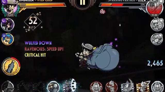 [skullgirls mobile] Umbrella 107 hit combo смотреть онлайн