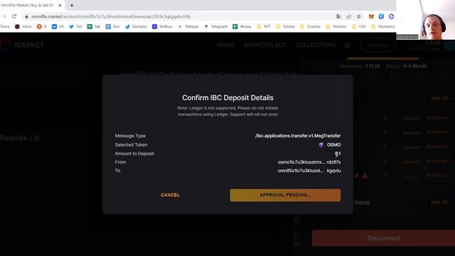 Покупка и минт NFT на маркетплейсе OmniFlix.market. смотреть онлайн