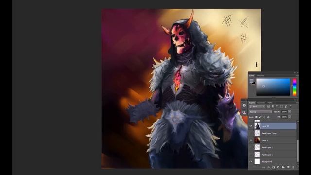 Fantasy Knight Character Design [art process] смотреть онлайн