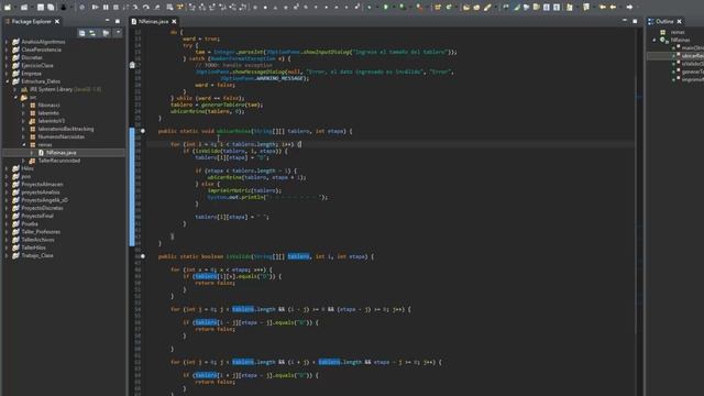 N-Reinas Java Backtracking смотреть онлайн