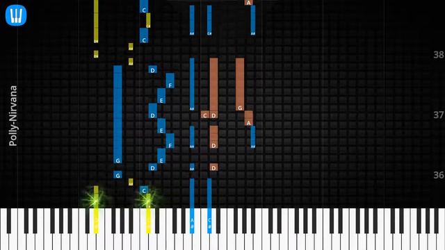 🎹Polly, Solo & Chord, Nirvana, Synthesia Piano смотреть онлайн