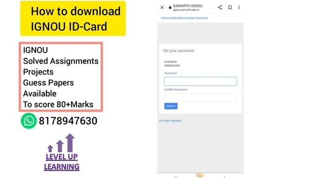Download IGNOU ID-Card Level Up Learning Simran Gumber смотреть онлайн