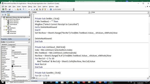 Money Receipt Software Pt 3 | Save & Update | Email | Print | Excel Application | Userform in Excel смотреть онлайн